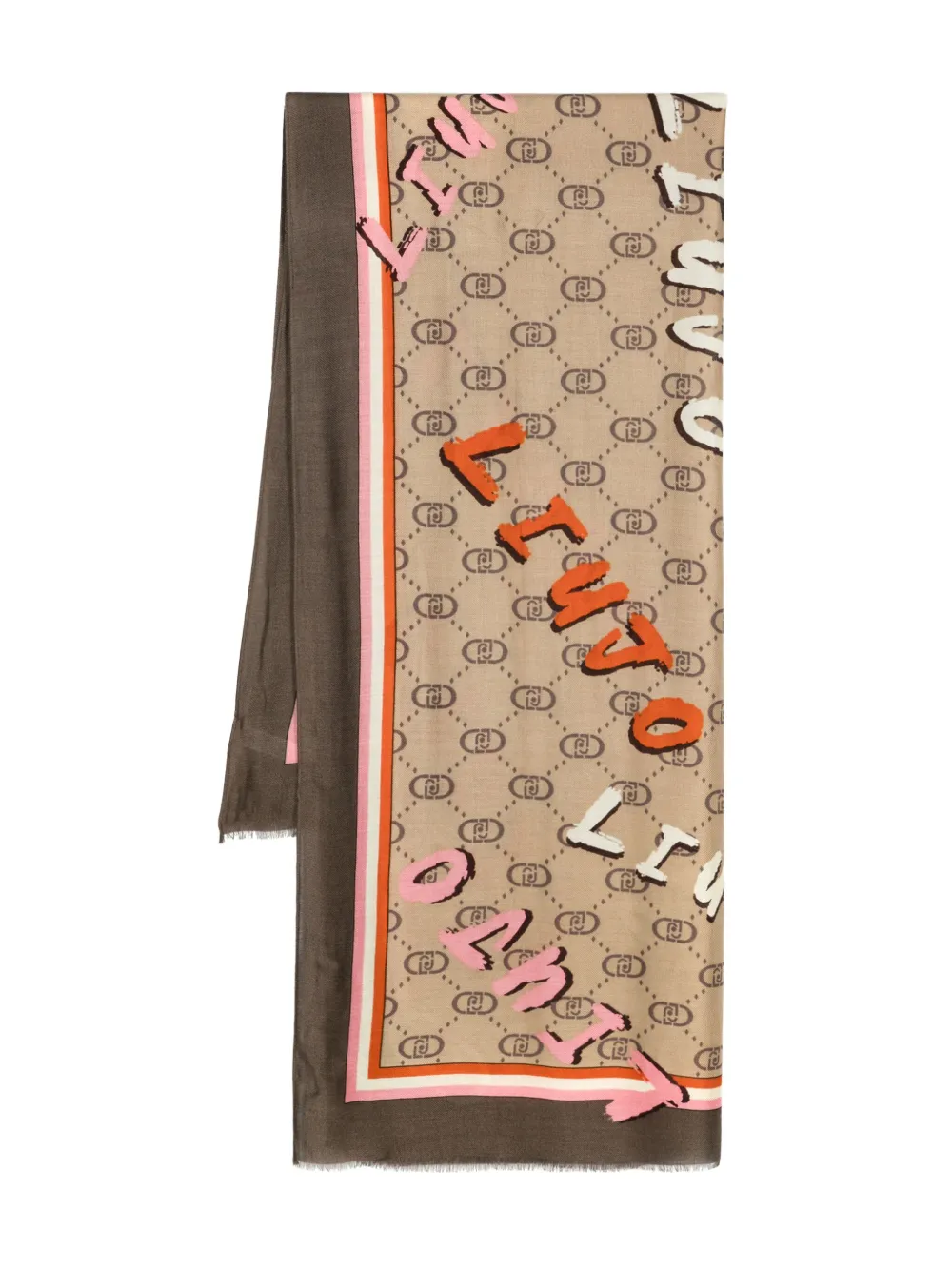 LIU JO Stola met monogram Beige