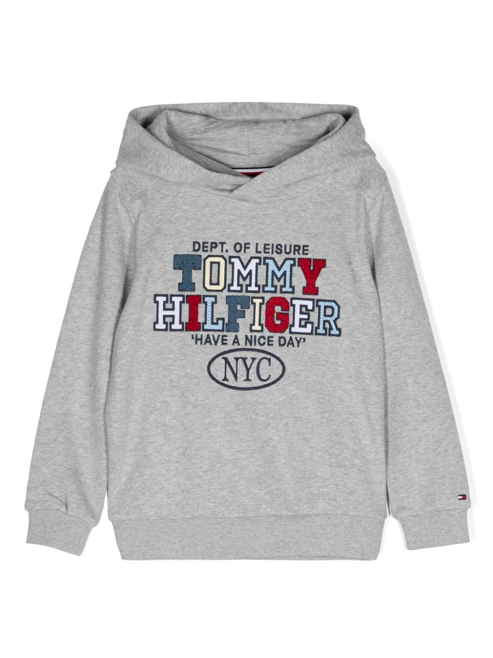 Tommy Hilfiger Junior logo-embroidered hoodie - Grey