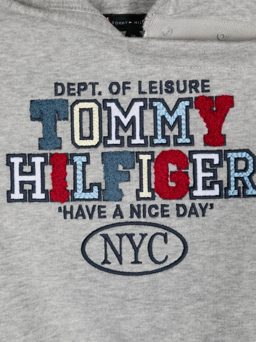 Tommy Hilfiger Junior Hoodie met geborduurd logo Grijs