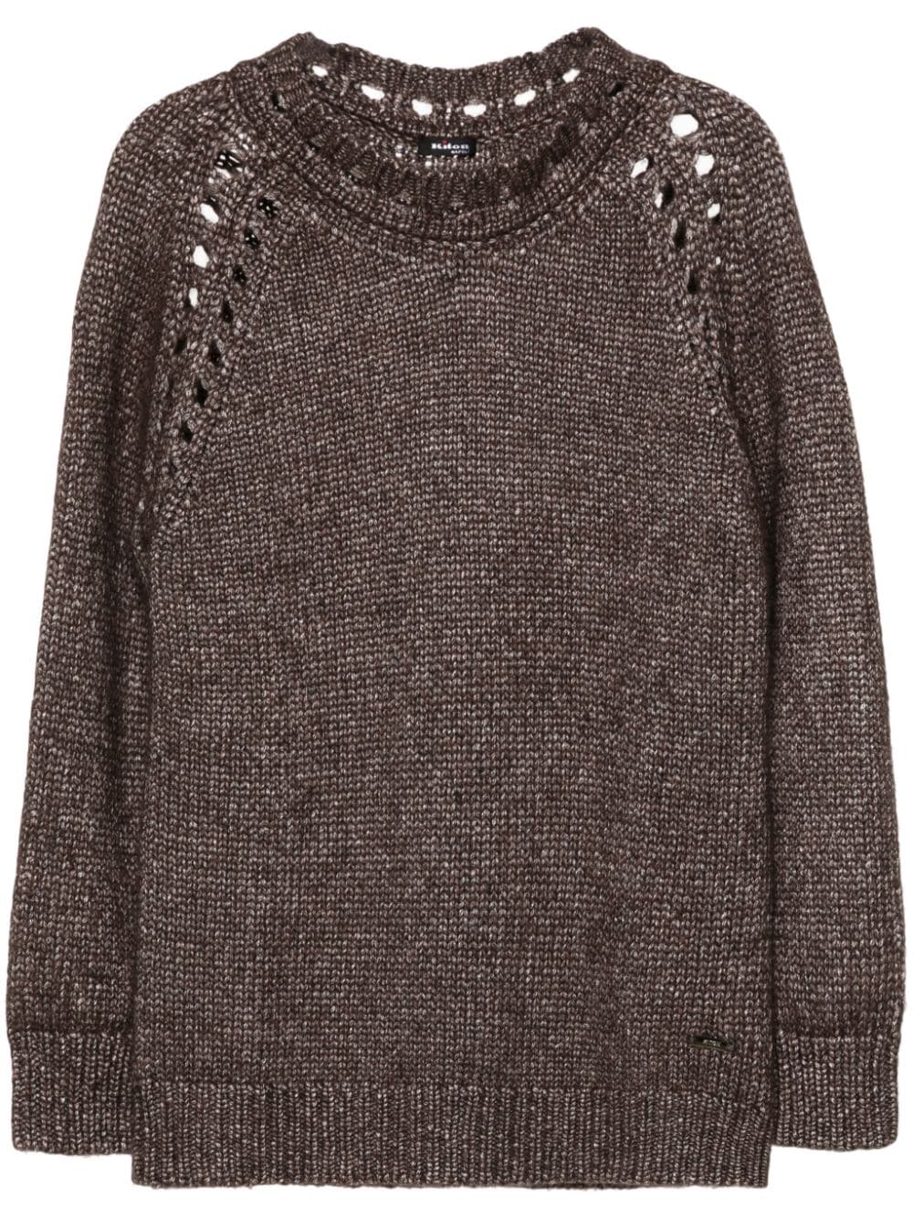 Kiton open-knit jumper - Marrone