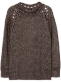 Kiton open-knit jumper - Brown