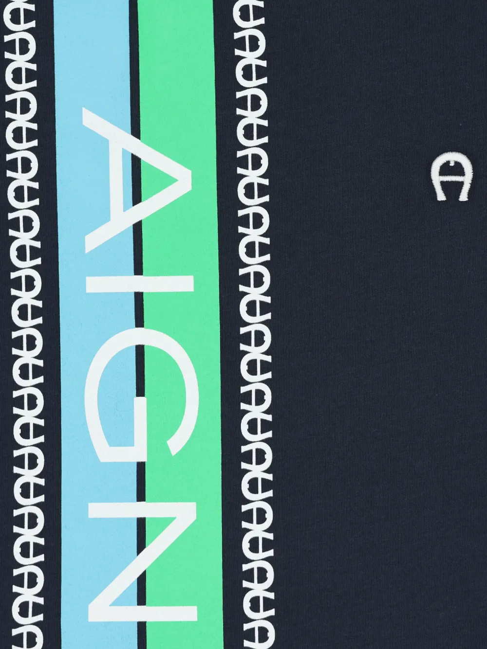 Aigner Kids T-shirt met logoprint Blauw