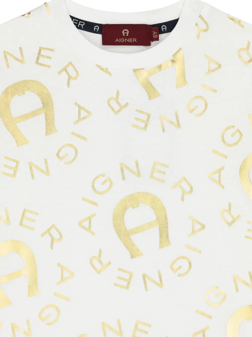 Aigner Kids T-shirt met logoprint Wit