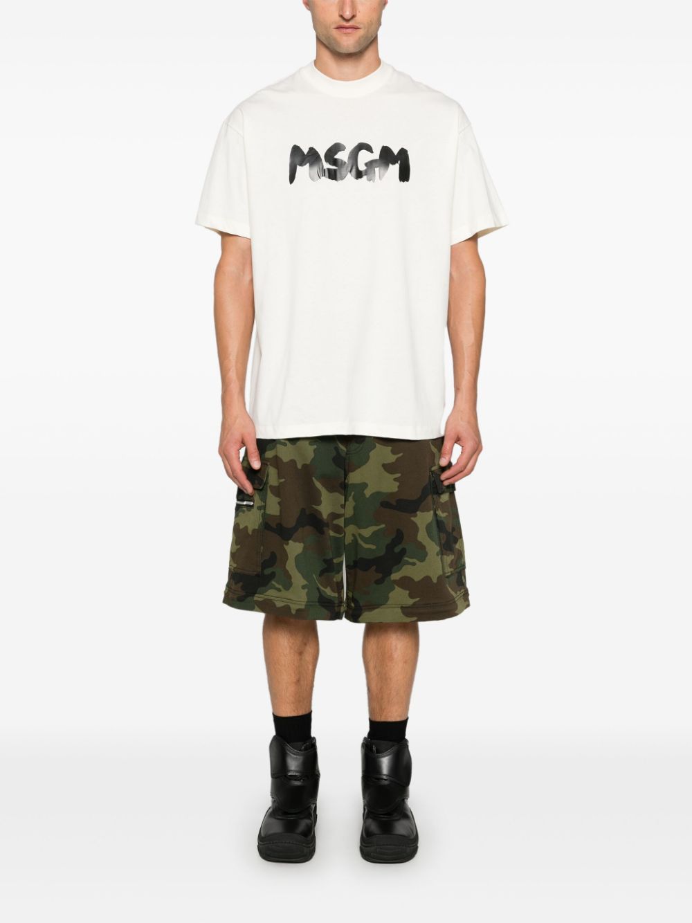 MSGM T-shirt met logo - Beige