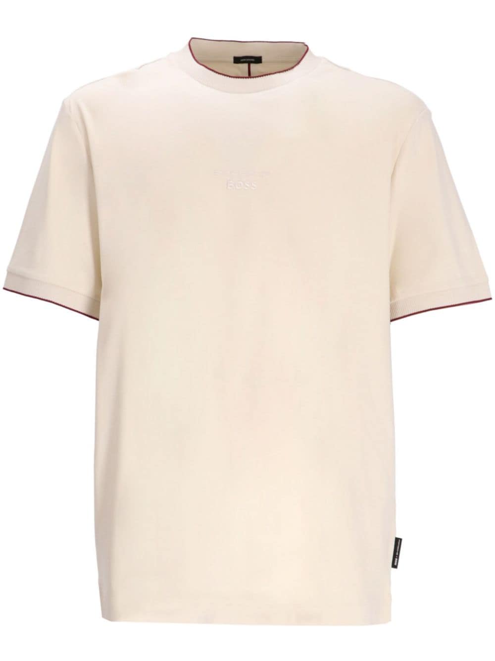 Shop Hugo Boss X Porsche Cotton T-shirt In Neutrals