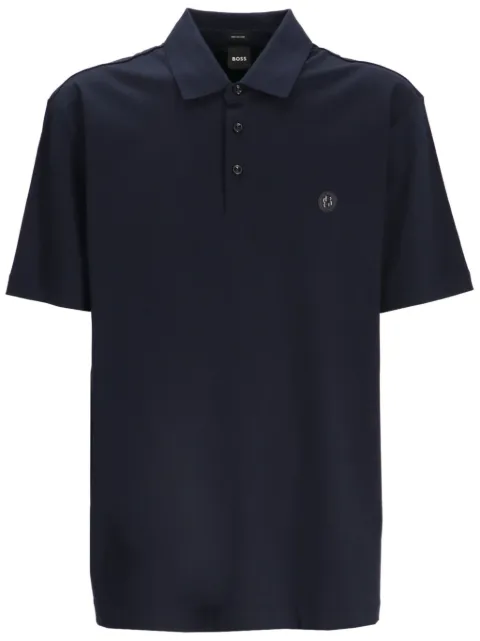 BOSS logo-patch polo shirt