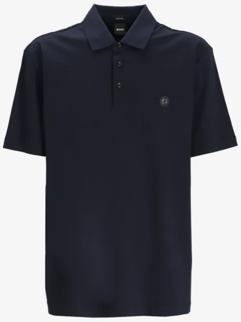 BOSS logo-patch polo shirt
