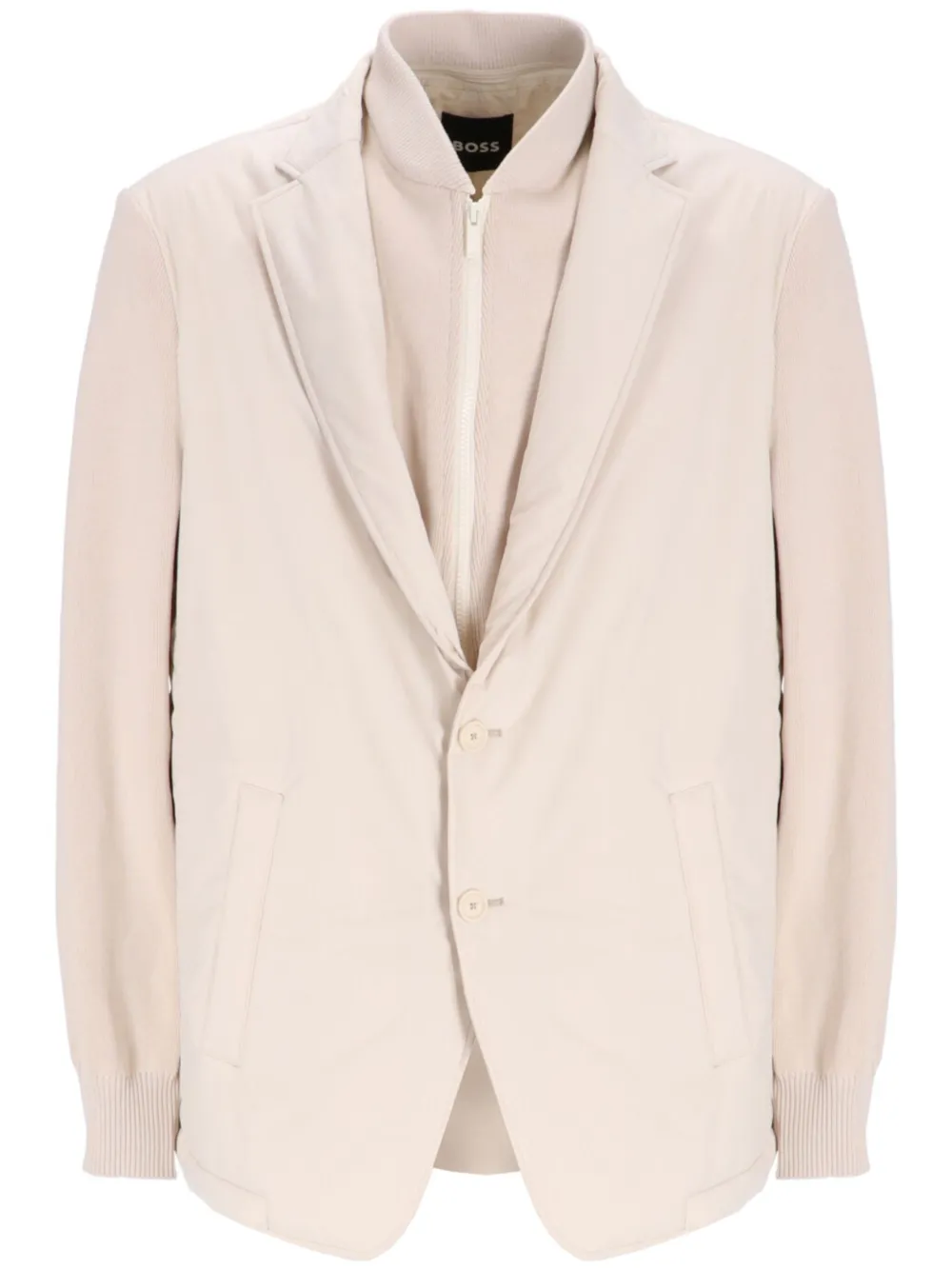 BOSS layered panelled jacket | Neutrals | Image 1