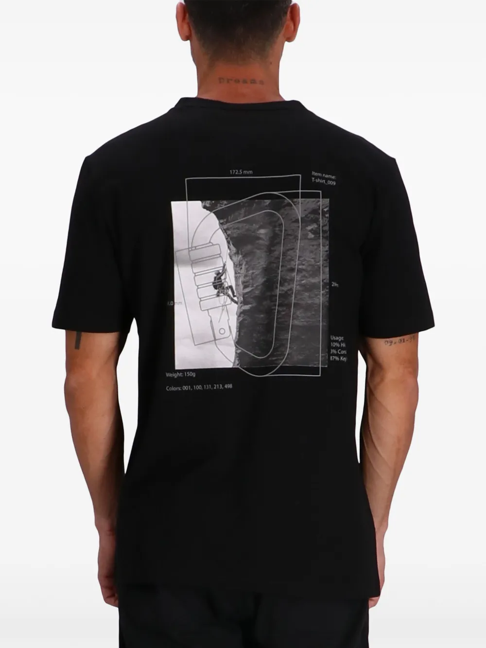 BOSS T-shirt met grafische print Zwart