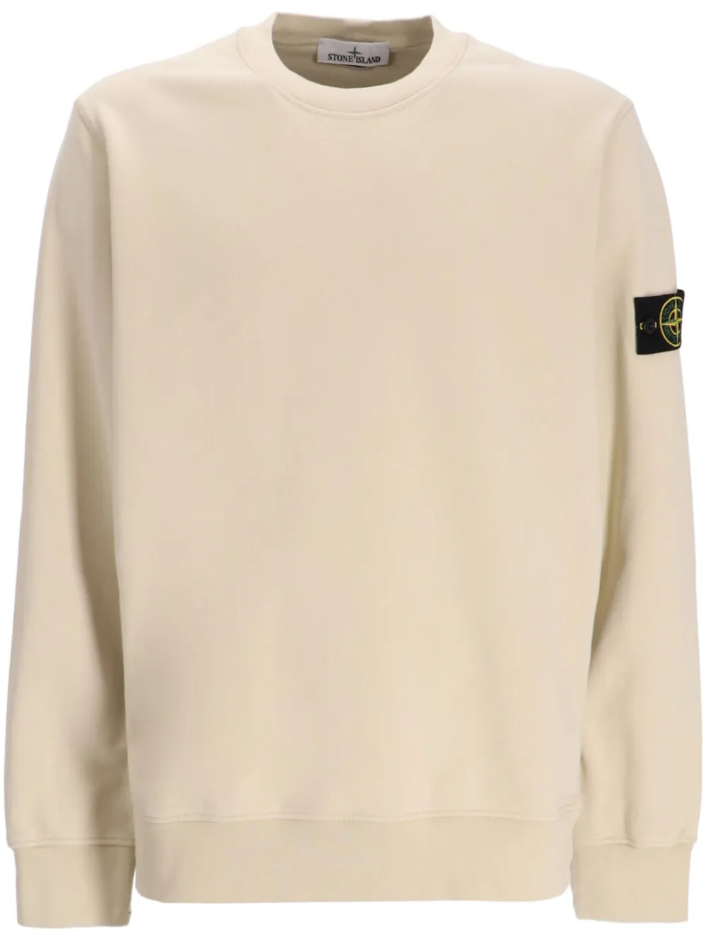 Stone Island Katoenen sweater met Compass-logopatch Beige