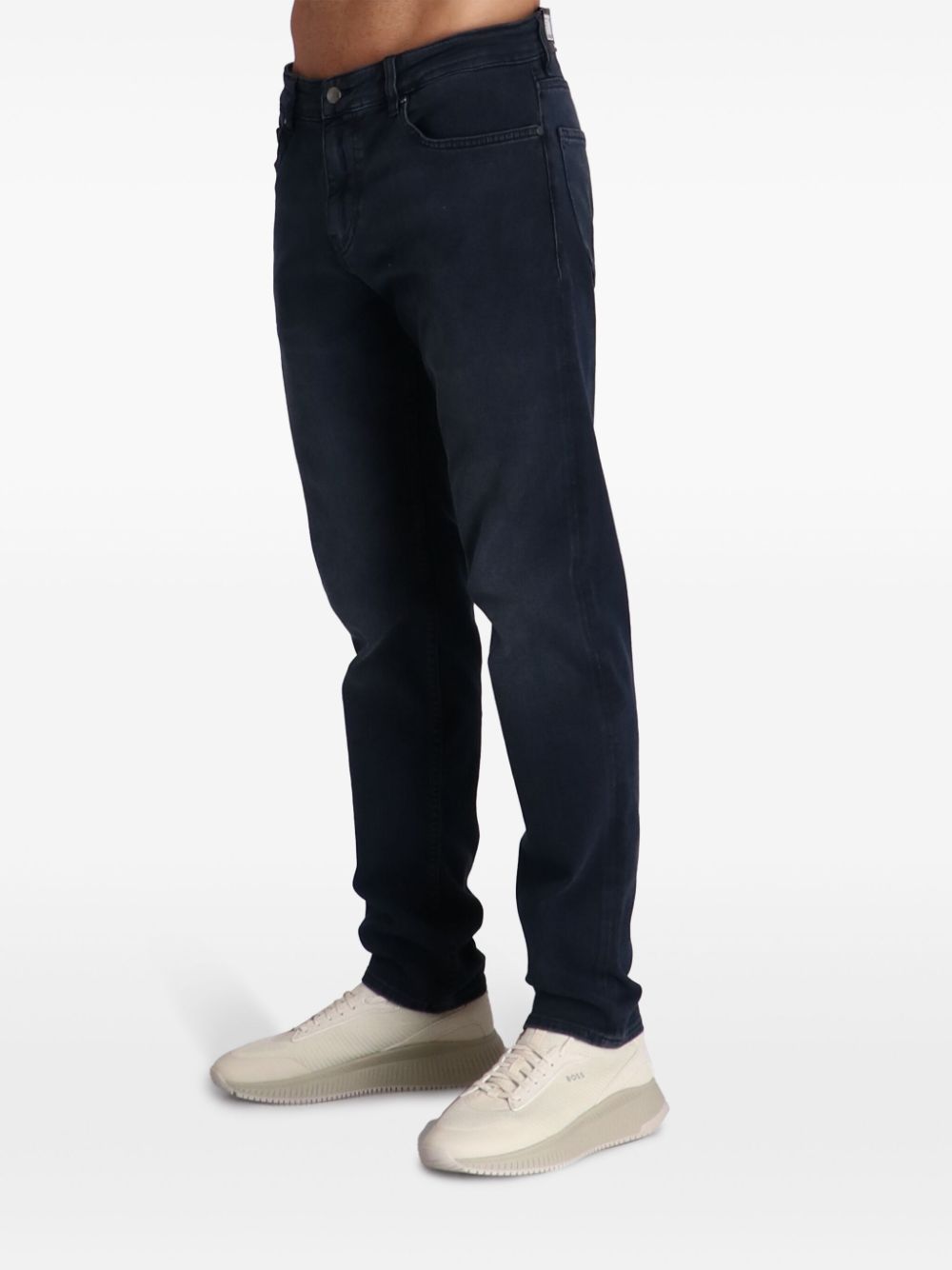 Shop Hugo Boss Straight-leg Jeans In Blue