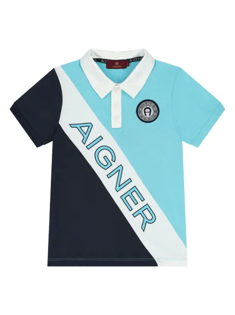 Aigner Kids logo-print polo shirt