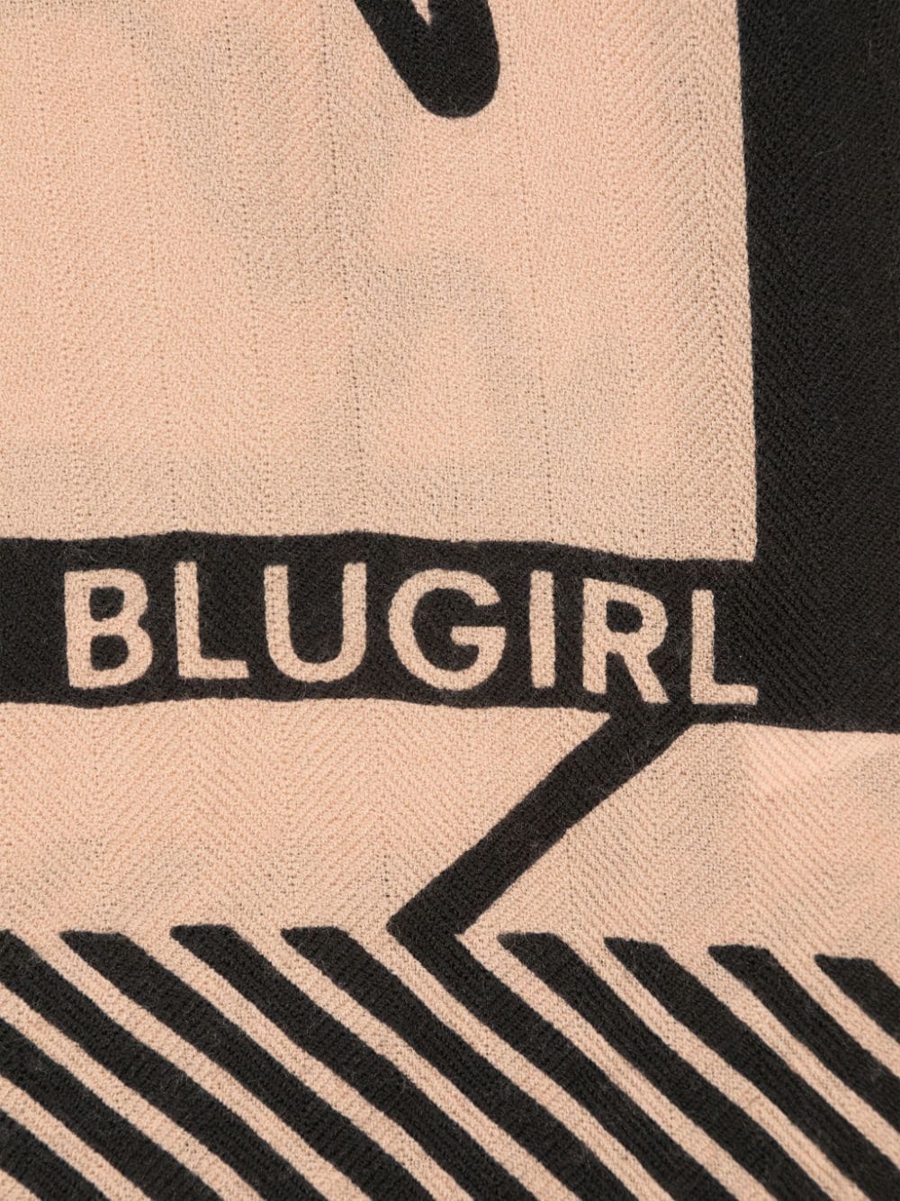 Shop Blugirl Monogram Scarf In Brown