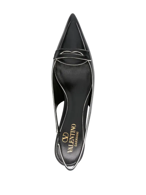 Valentino Garavani 50mm Slingback Pumps | Black | FARFETCH
