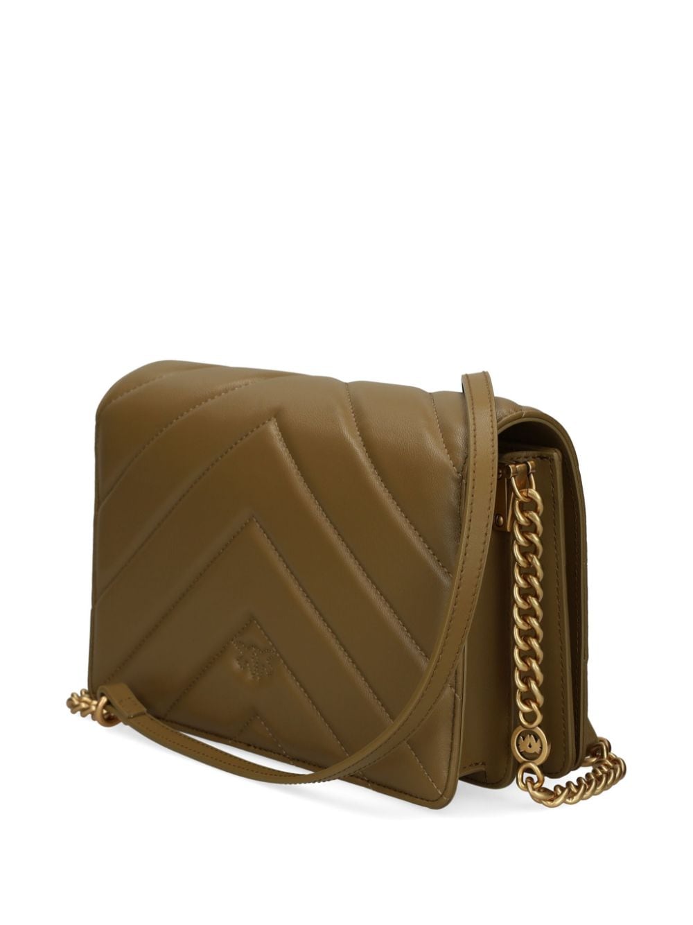 Shop Pinko Classic Love Click Cross Body Bag In Green