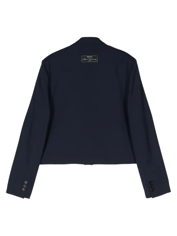 MSGM Cropped Jacket | Blue | FARFETCH EG