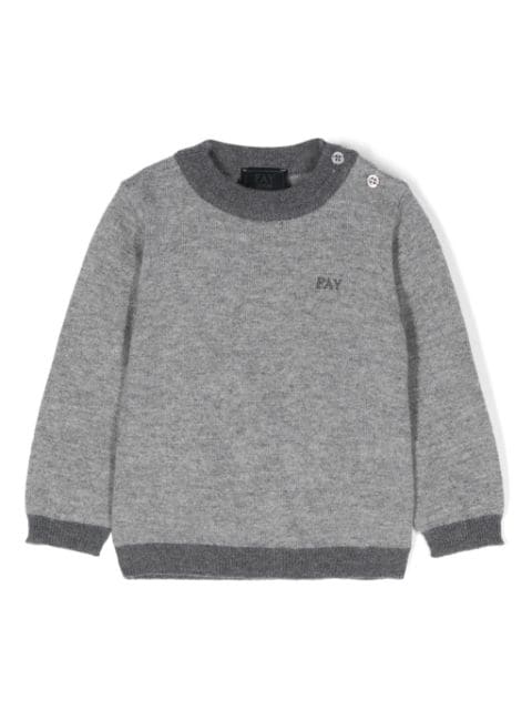 Fay Kids embroidered-logo sweater