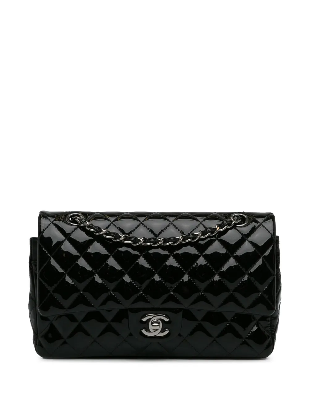 CHANEL Pre-Owned 2016-2017 Medium Classic Patent Double Flap