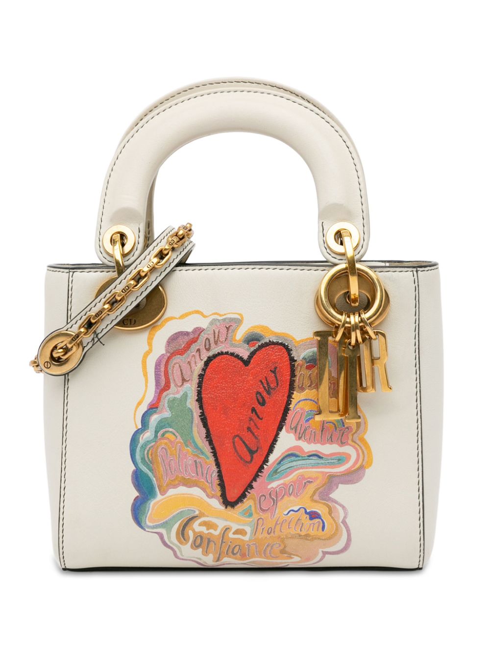 Christian Dior Pre-Owned 2018 x Niki De Saint Phalle Dioramour Mini Lady Dior satchel - White