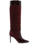 Paris Texas 85mm crocodile effect boots - Red