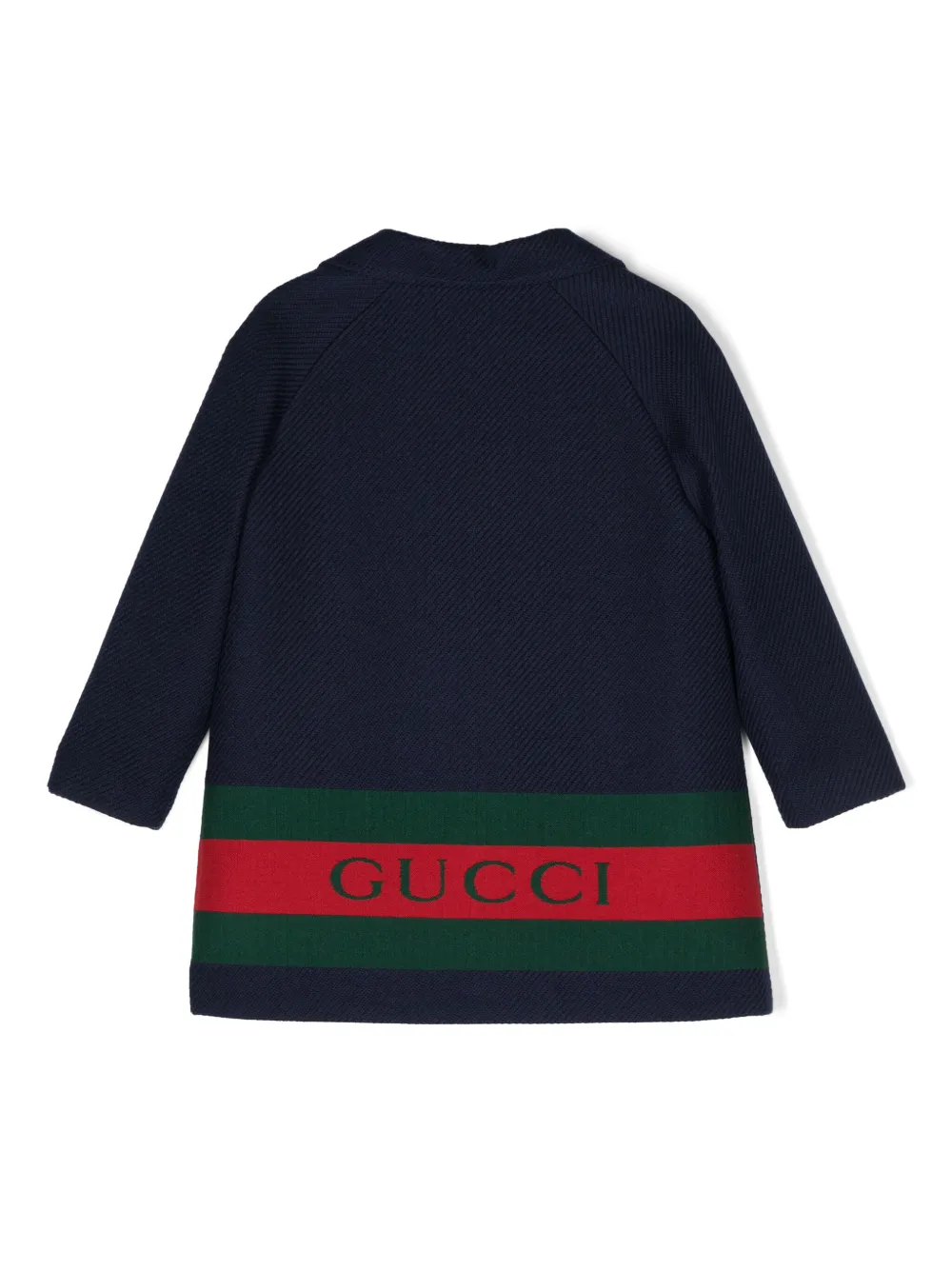 Gucci Kids Gewatteerde jas met logo jacquard - Blauw