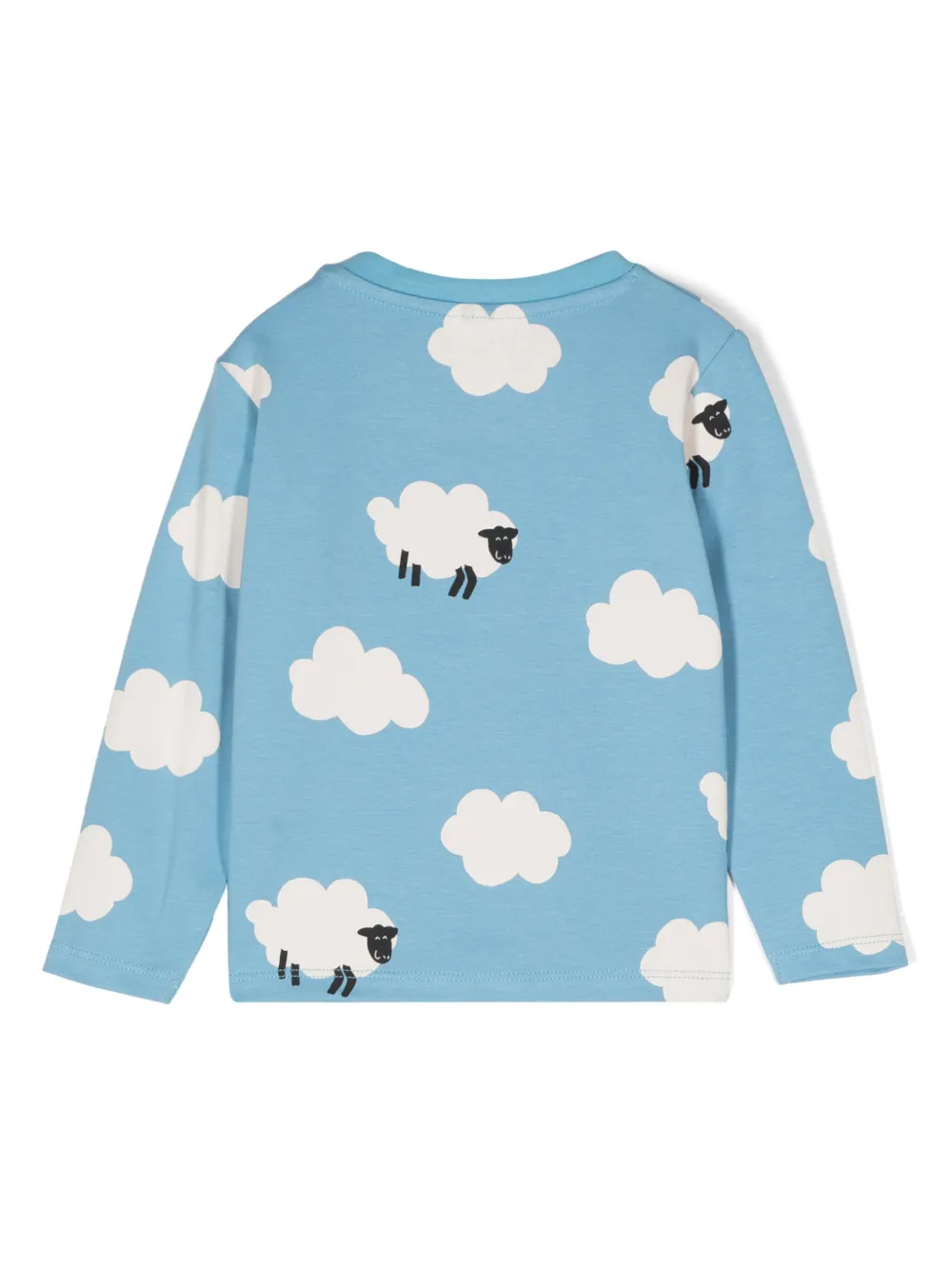 Stella McCartney Kids T-shirt met wolkenprint - Blauw