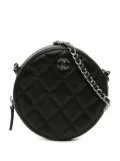 CHANEL Pre-Owned 2019 CC Quilted Lambskin Round Clutch with Chain crossbody bag - Black
