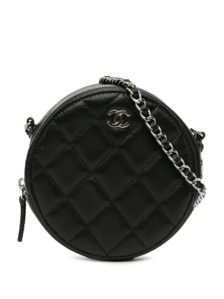 CHANEL Pre Owned Clutch CC Rotonda Con Catena 2019 Nero FARFETCH IT