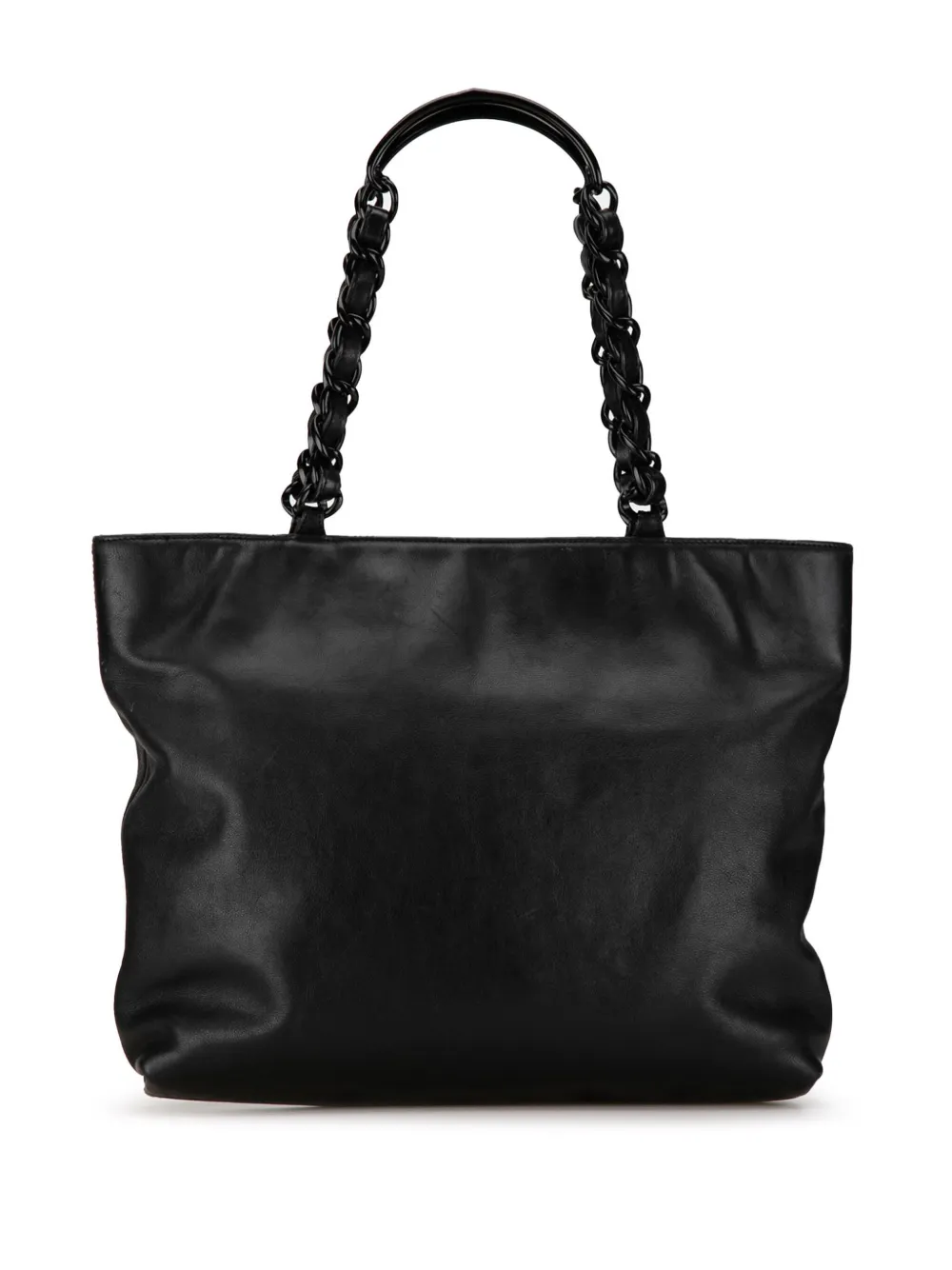 CHANEL Pre-Owned 1997-1999 CC Lambskin Chain tote bag - Zwart