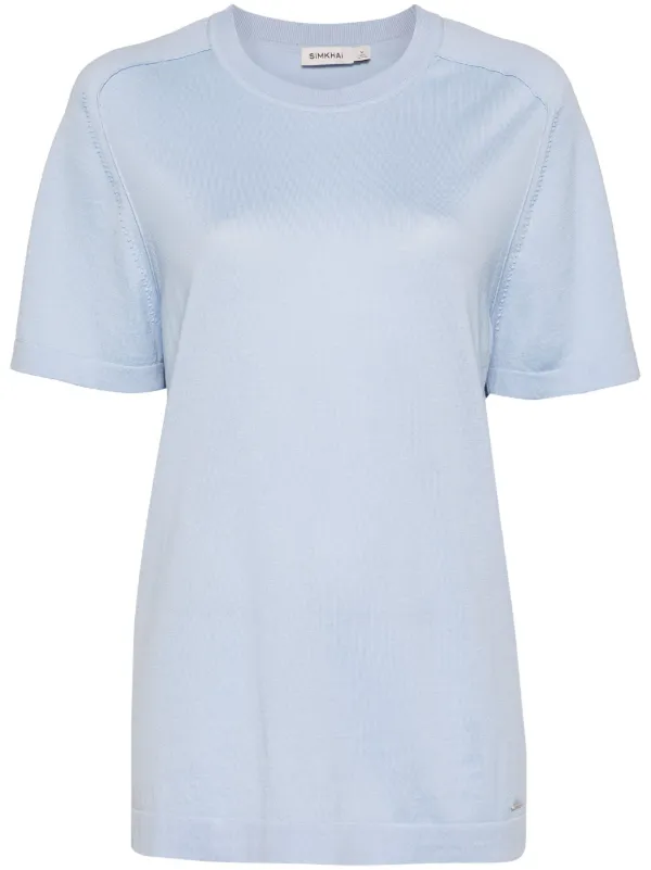Simkhai Fine-knit Top in Blue