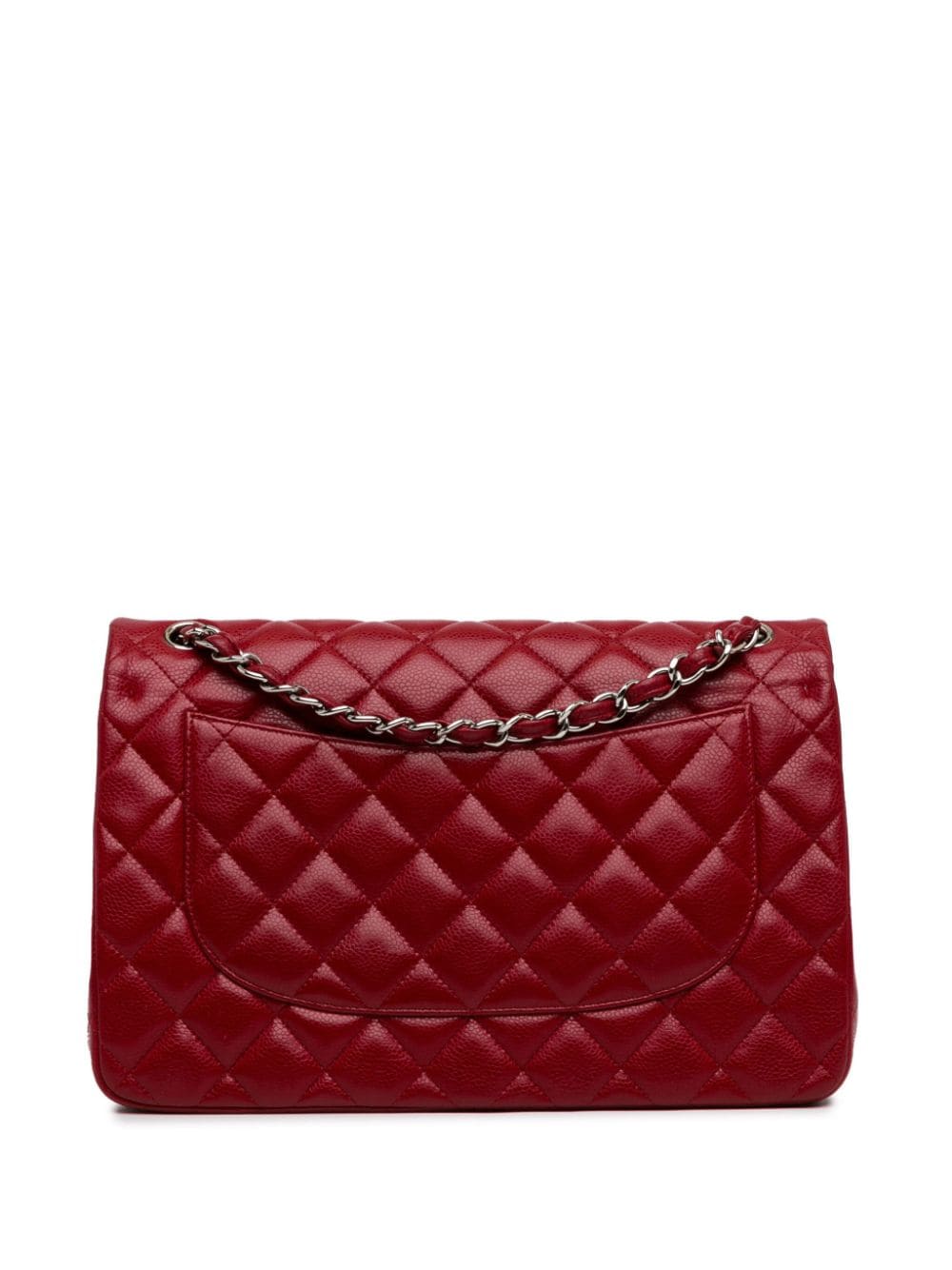 CHANEL Pre-Owned 2012 Jumbo Classic Caviar Double Flap shoulder bag - Rood