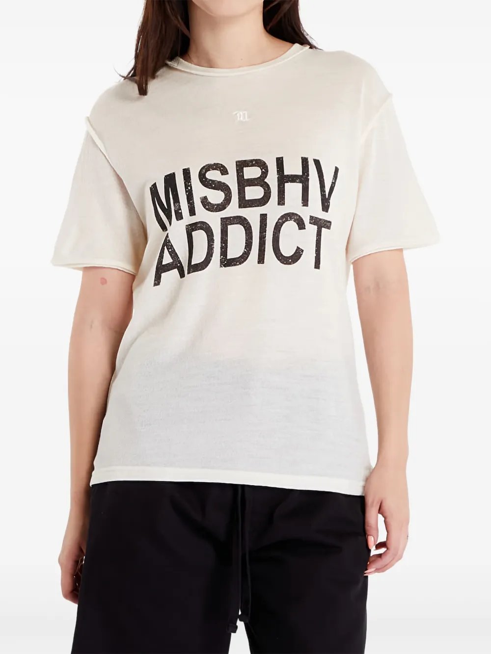 MISBHV T-shirt met logoprint Beige
