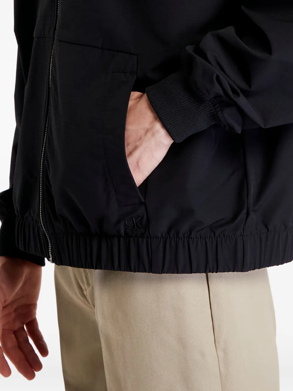 Calvin Klein Jeans Est.1978 Zip-up Hooded Jacket In Black