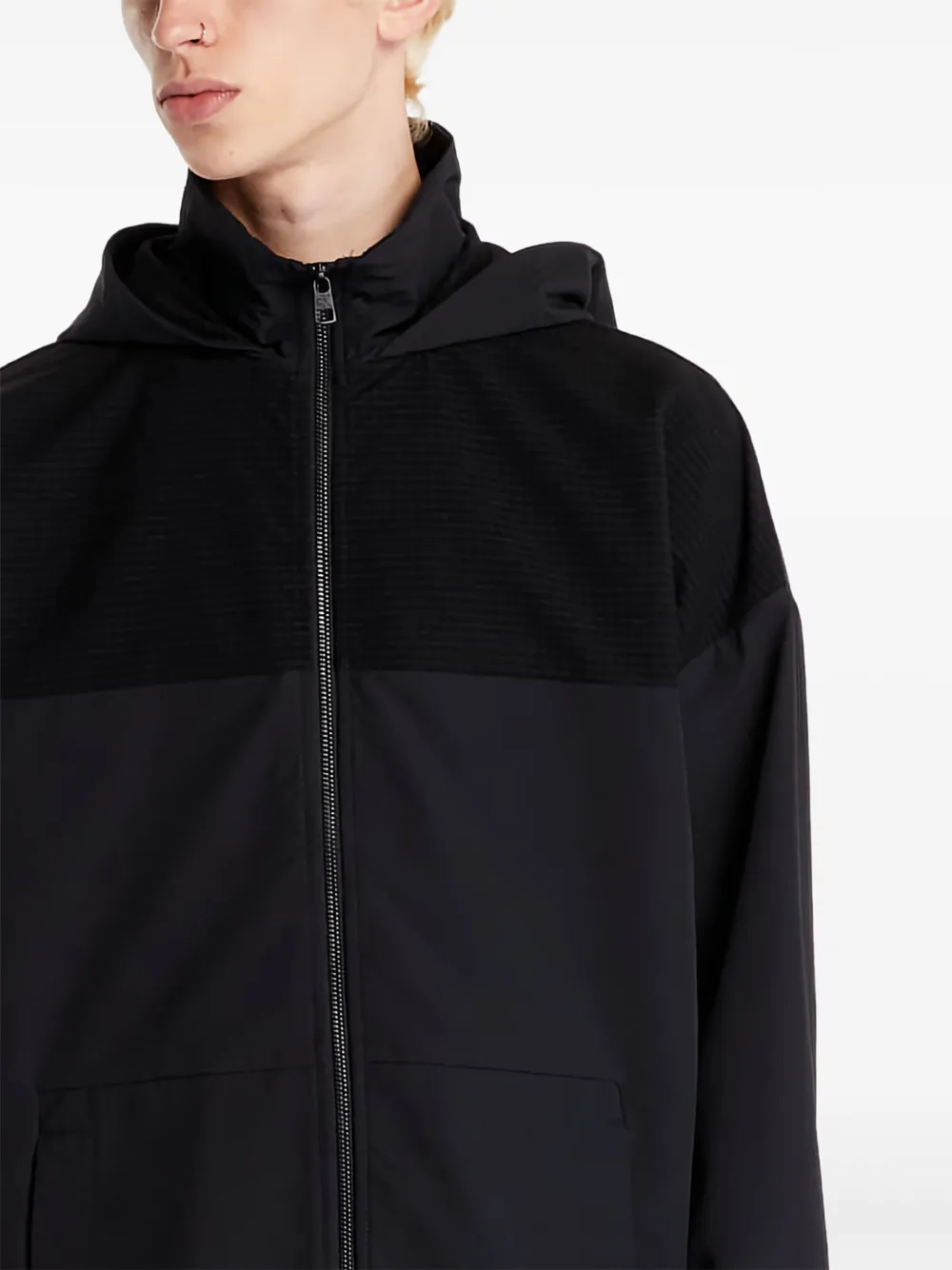 Calvin Klein Jeans Est.1978 Zip-up Hooded Jacket In Black