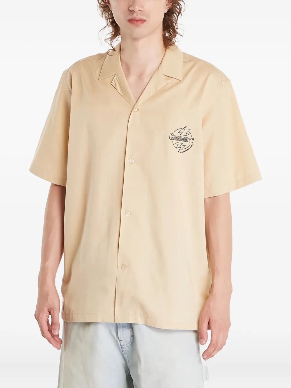 Carhartt WIP Ablaze Detroit lightning bolt shirt | Neutrals | Image 1