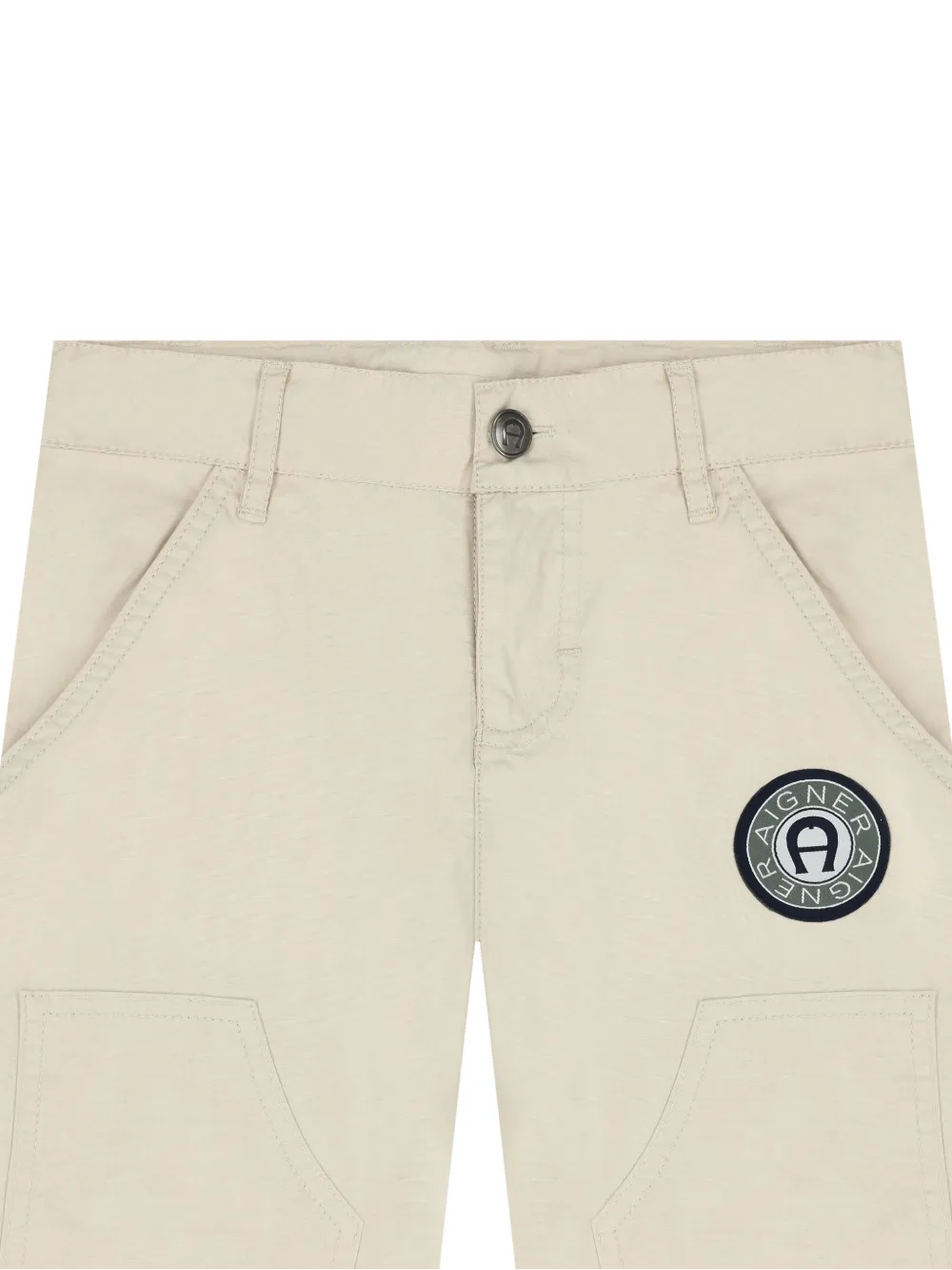 Aigner Kids Katoenen shorts Beige