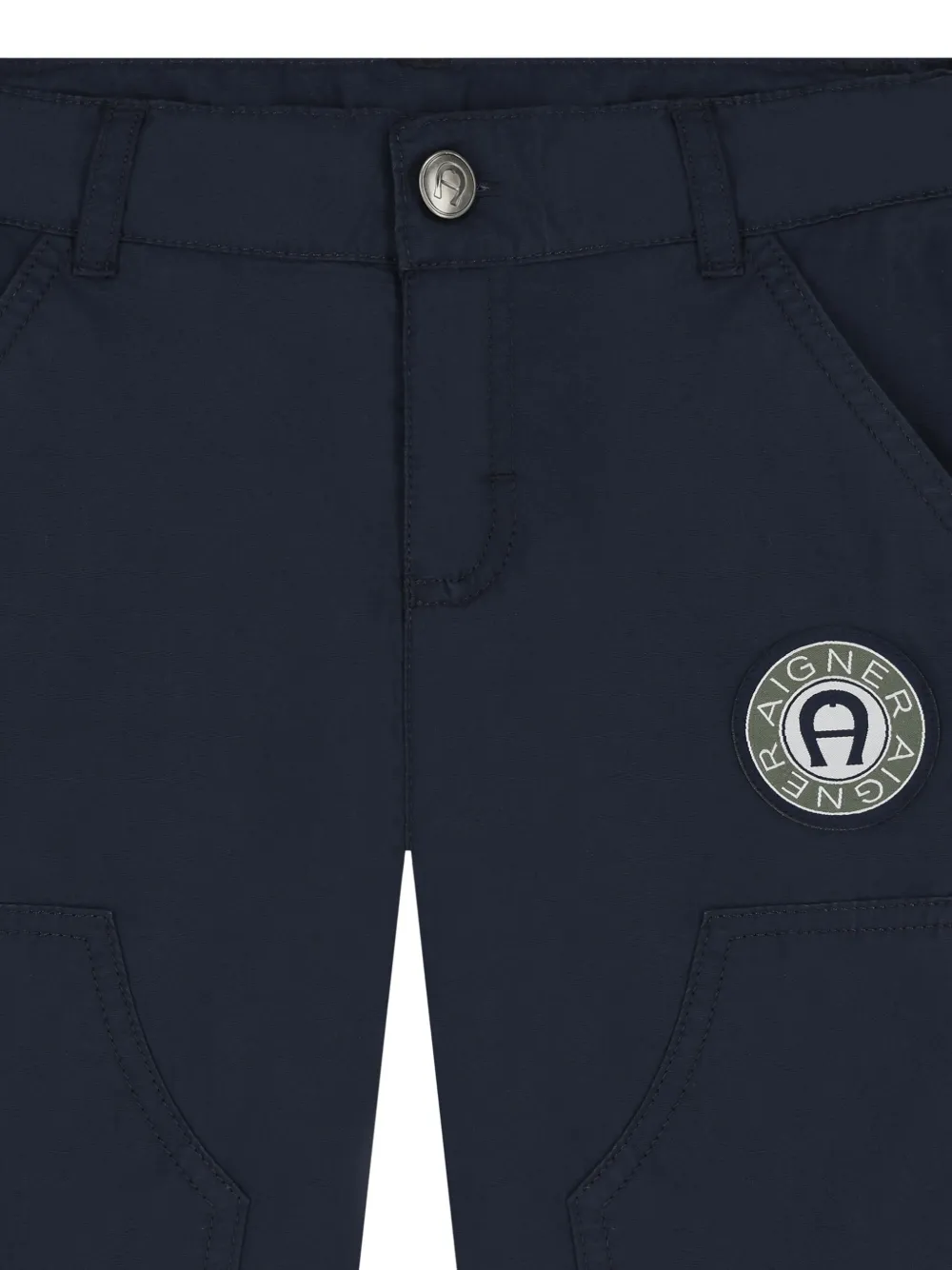 AIGNER LOGO-PATCH COTTON SHORTS