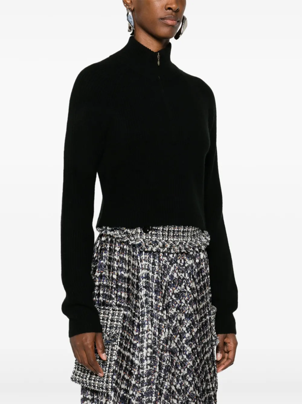 Le Kasha Cropped trui Zwart