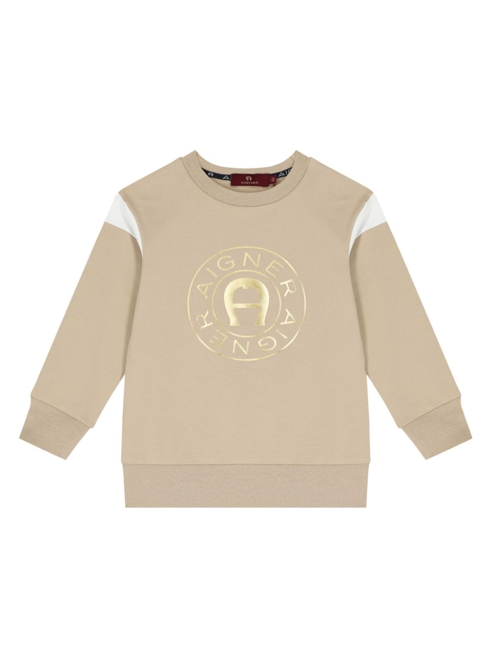 Aigner Kids logo-print sweatshirt - Toni neutri