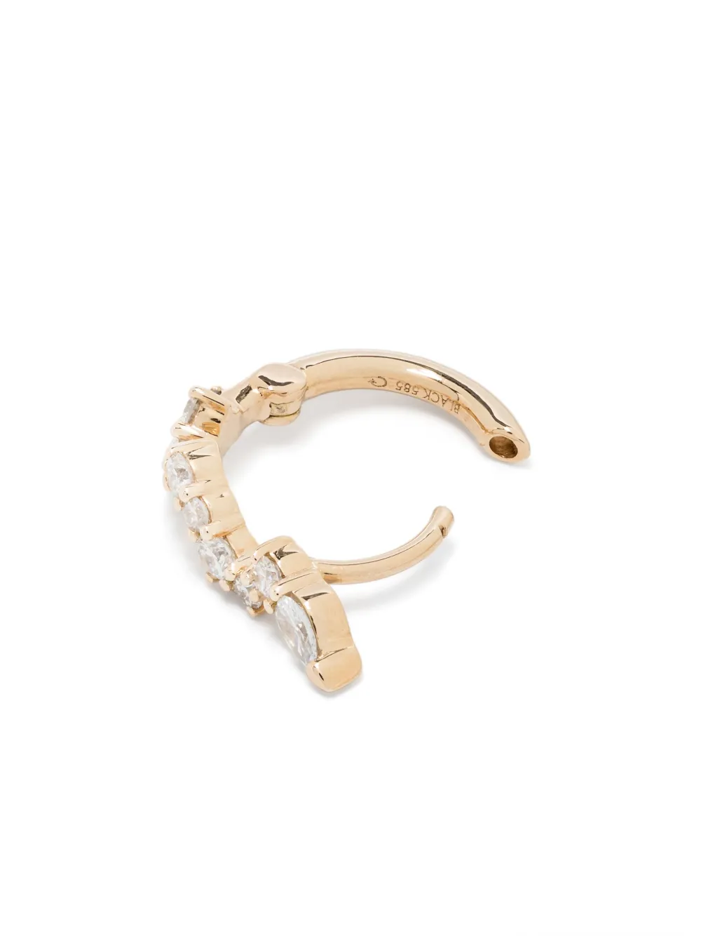Maria Black 14kt Yellow Gold Concrete Sky Diamond Huggie Earring In Gold