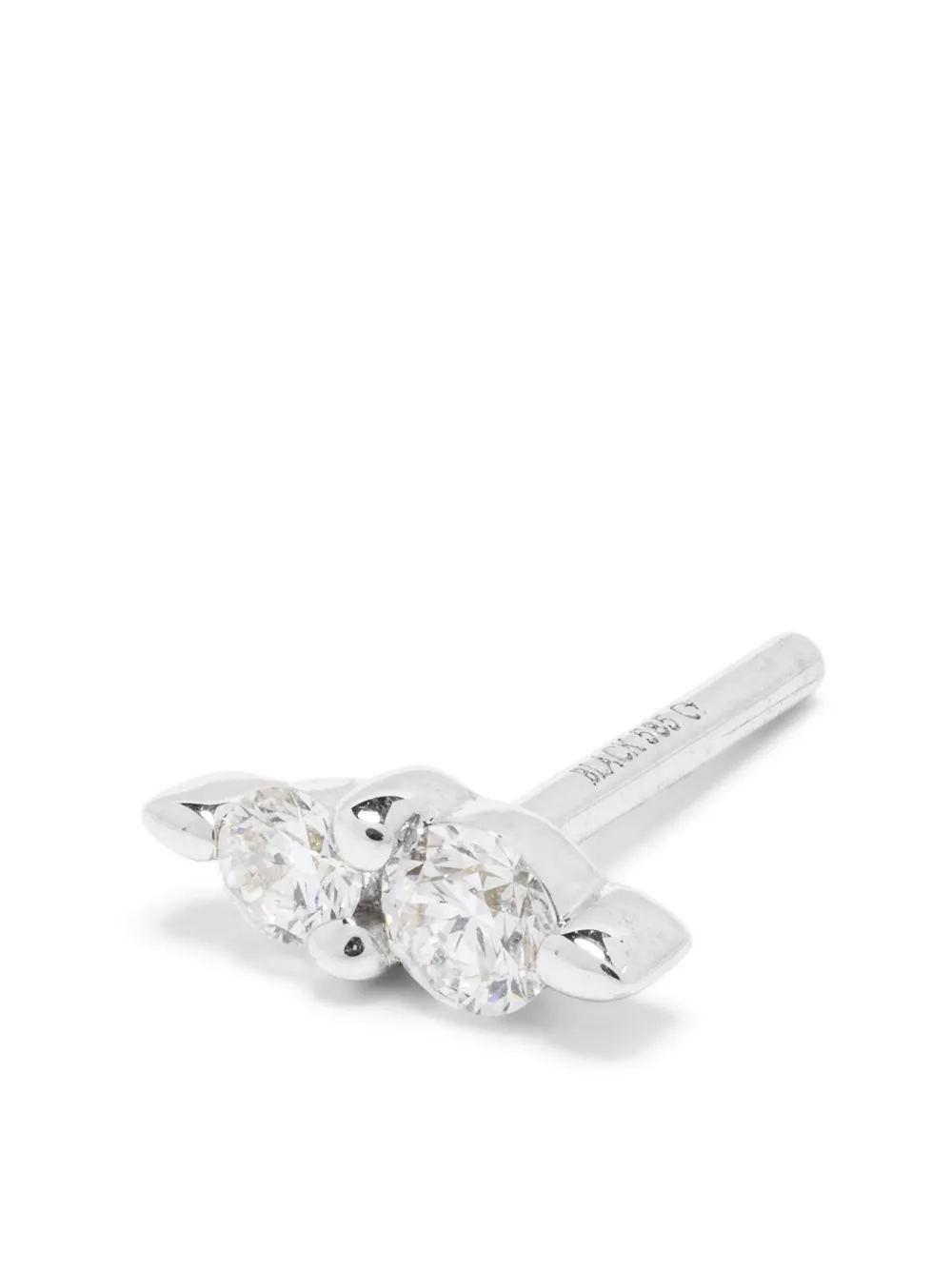 Maria Black 14kt White Gold Hazy Gleam Piercing Diamond Single Earring In Silver