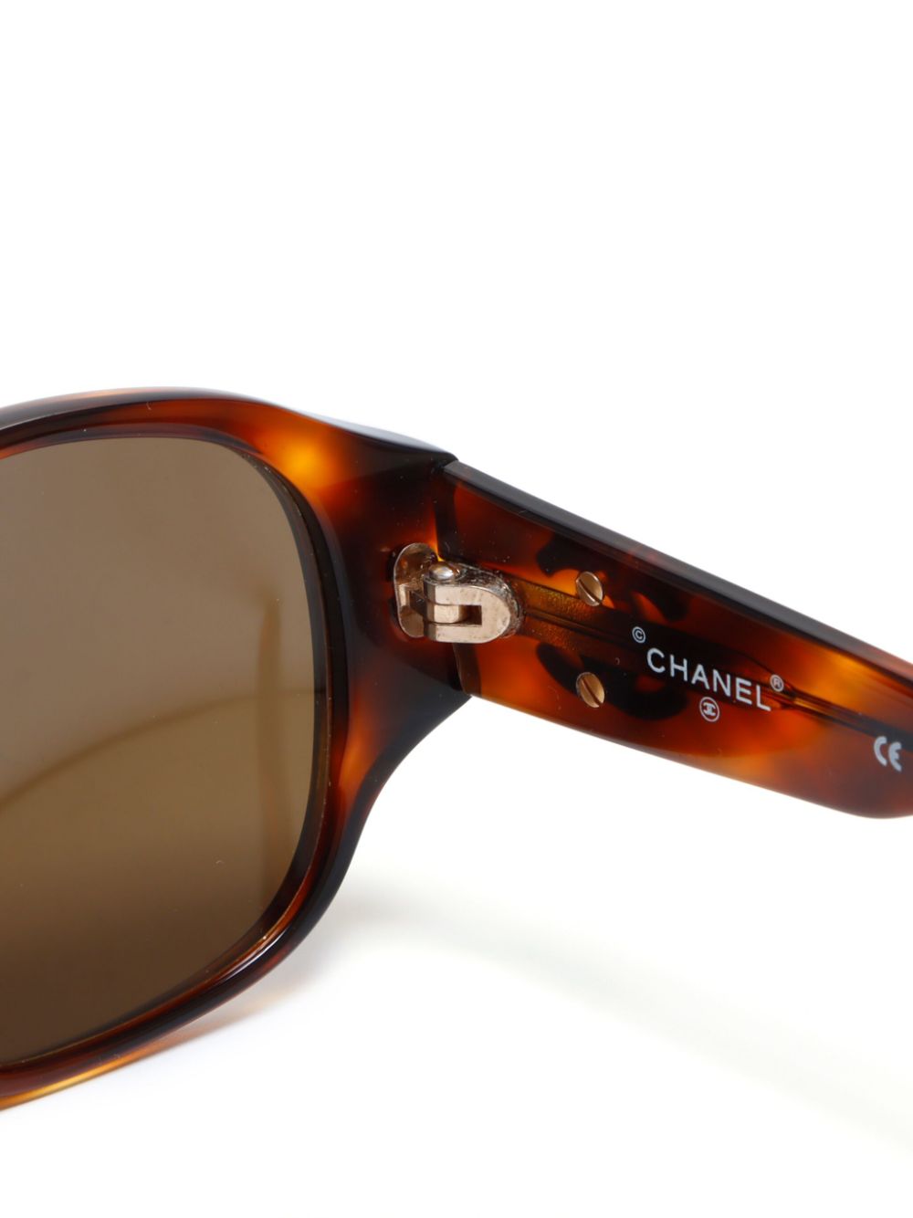 CHANEL 2000s CC tortoiseshell sunglasses Women