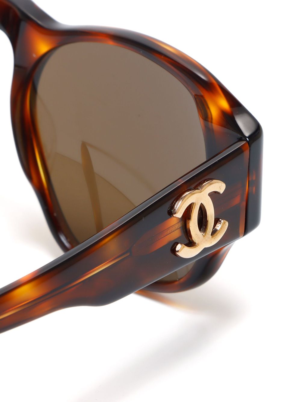 CHANEL 2000s CC tortoiseshell sunglasses Women