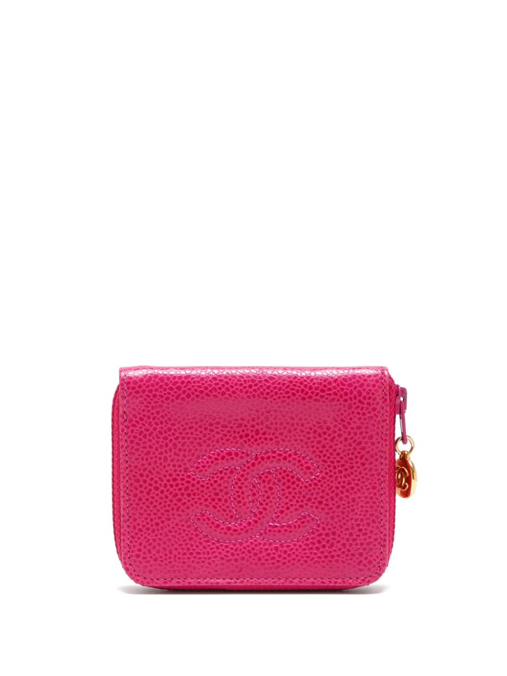 Affordable HOT SALE CHANEL 1985-1993 CC leather wallet Women