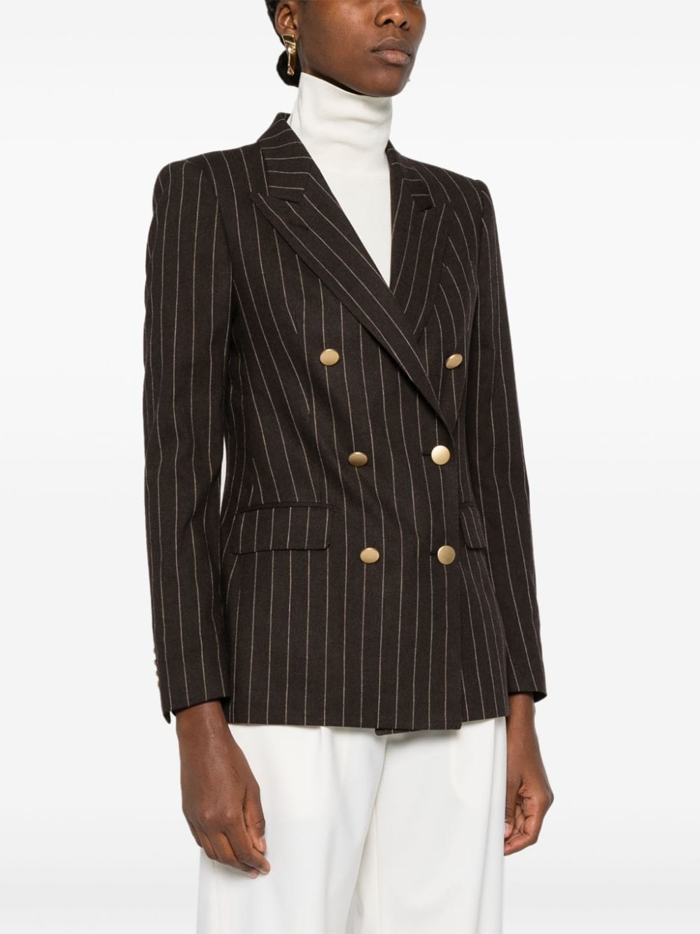 Shop Tagliatore Parigi Blazer In Braun