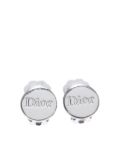 Christian Dior Pre-Owned logo-engraved earrings - Silver