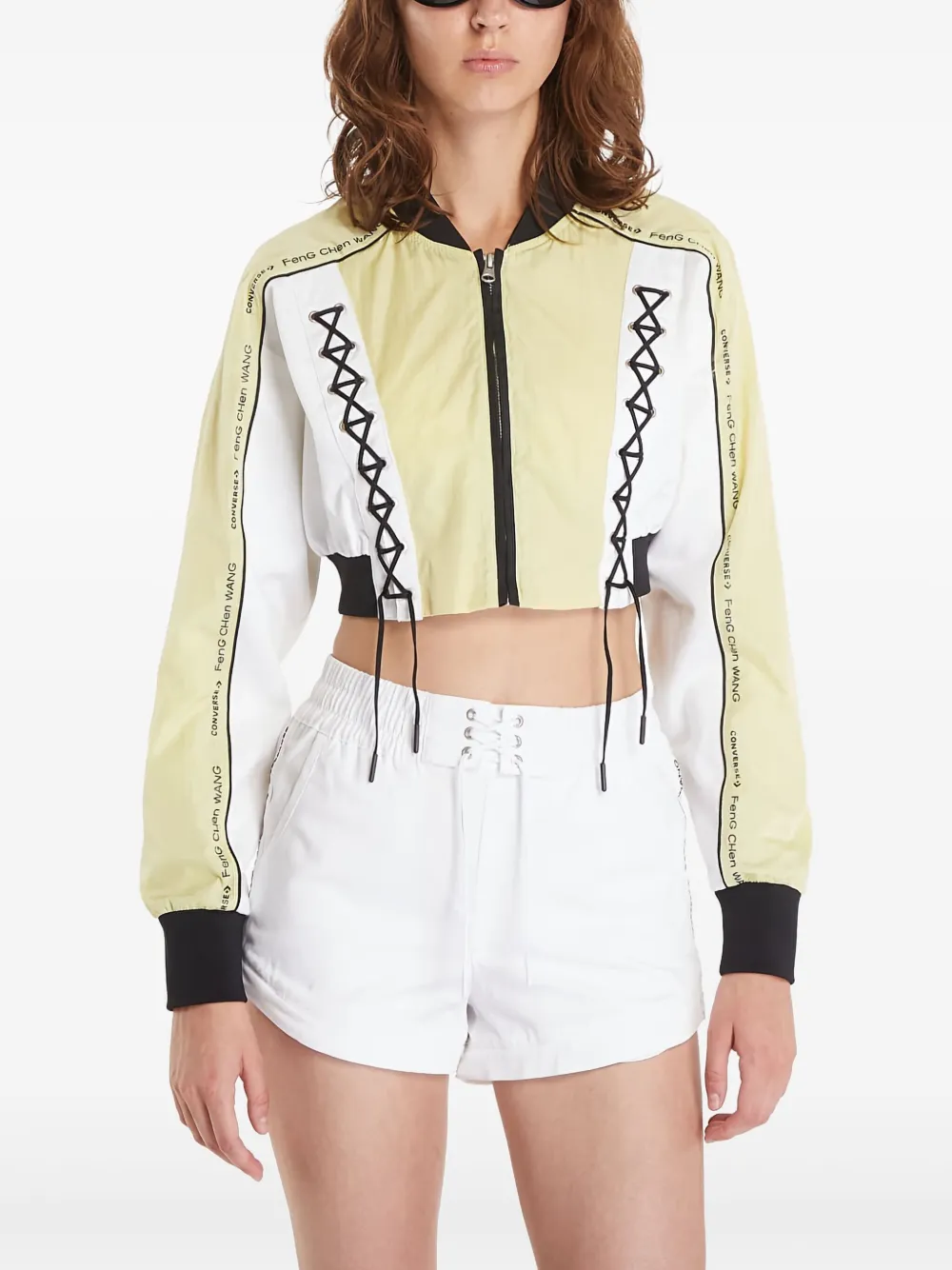 cropped zip-up jacket
