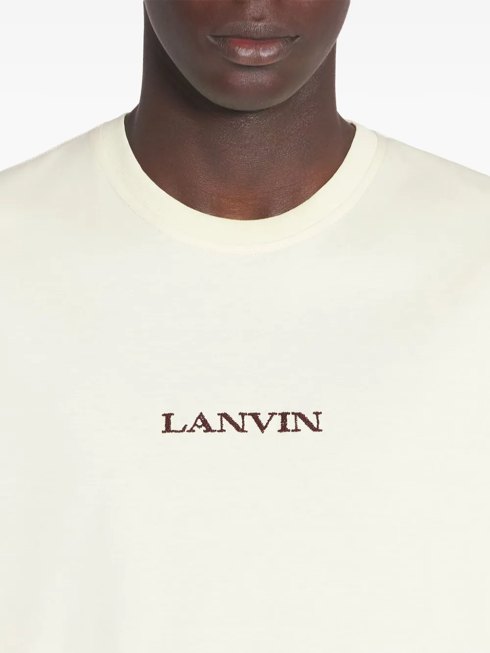 Lanvin Classic T-shirt met borduurwerk Beige