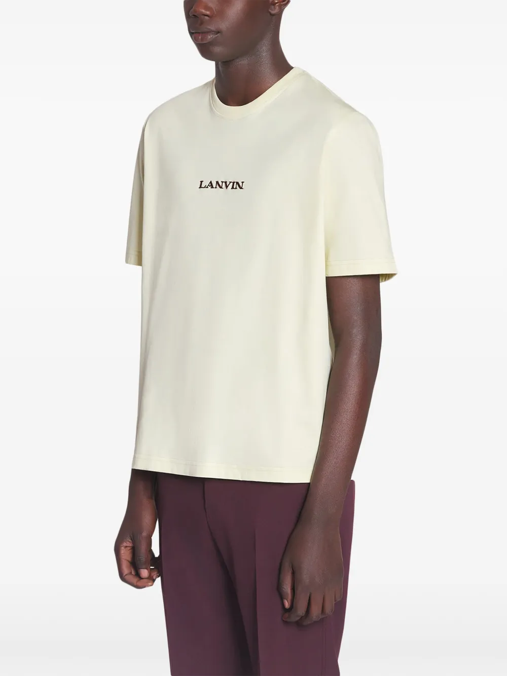 Lanvin Classic T-shirt met borduurwerk Beige
