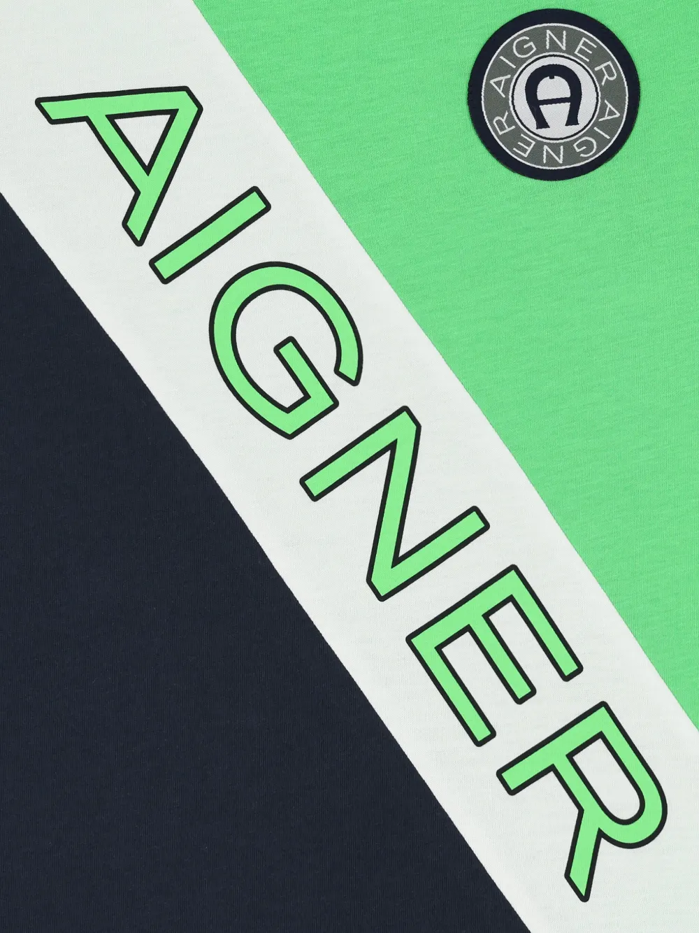 Aigner Kids T-shirt met logoprint Groen